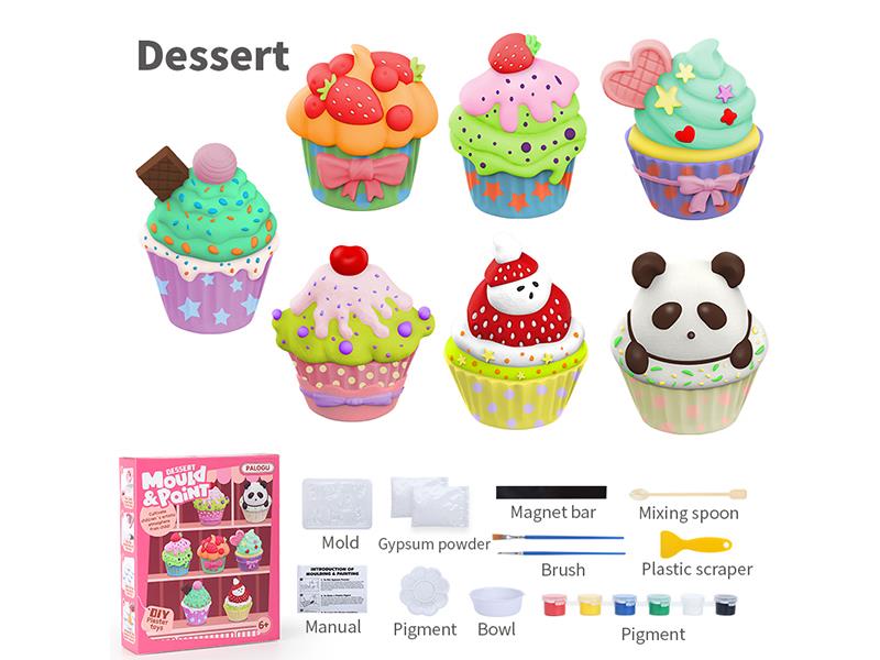 DIY Dessert Plaster Mould Color Drawing Toy
