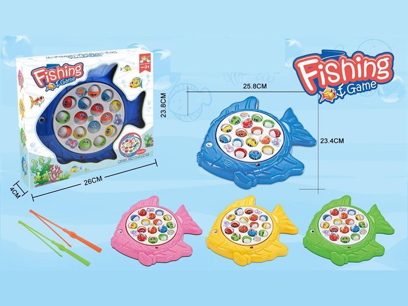 B/O Music Fishing Plate Toy(Solid Color)
