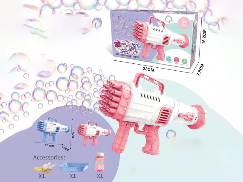 32 Hole Rocket Barrel Bubble Machine