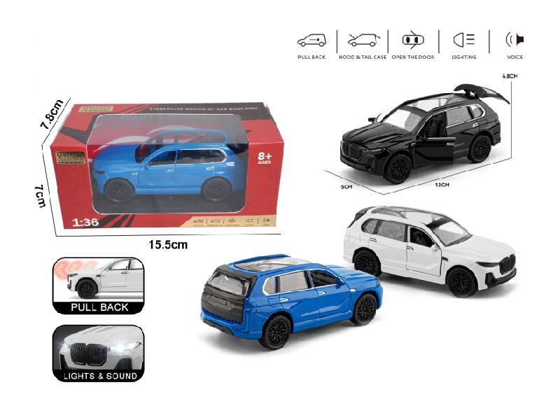 1:36 Rebound Alloy Car Model - Dodge Hellcat (12 Pieces/Display Box) Three-Color Mixed Set