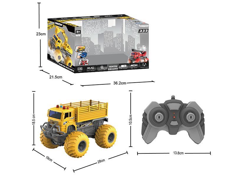 Engineering Truck With lighting Music Radio Control