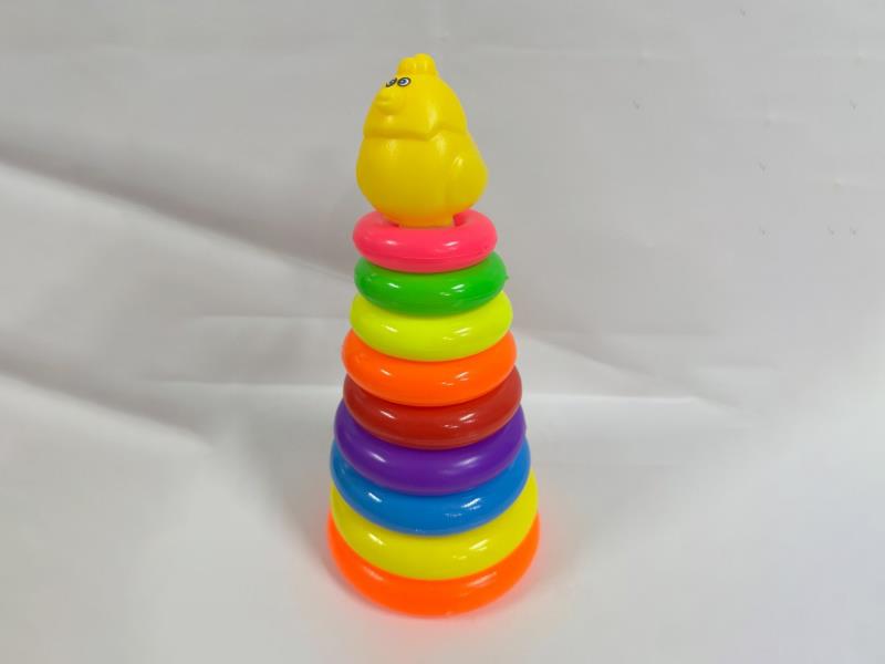 Hen Rainbow Tower Jenga Loop 9 Layers