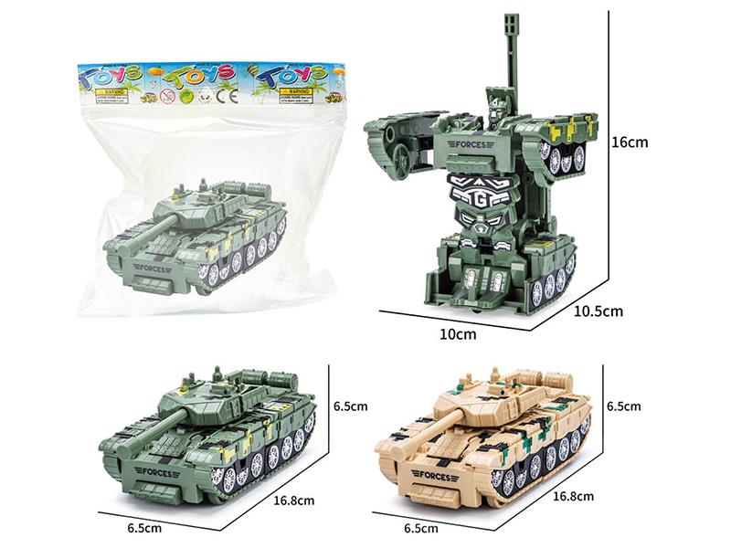 Friction Crash Deformation Military Tank 1PCS