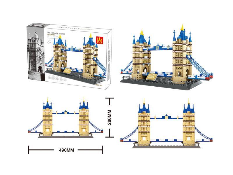 1031PCS he Tower Bridge of London-England Building Blocks