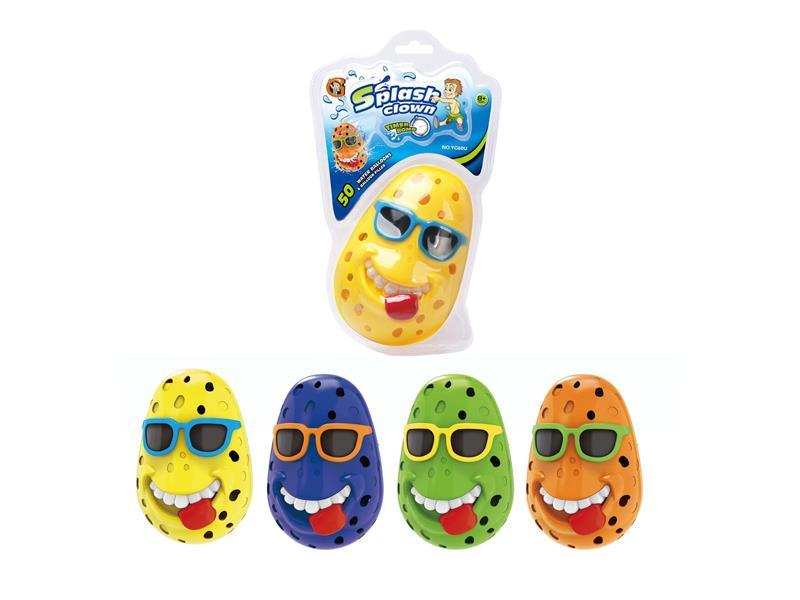 Clown Smiling Face Time Bomb With 50 Balloons And 1 Funnel