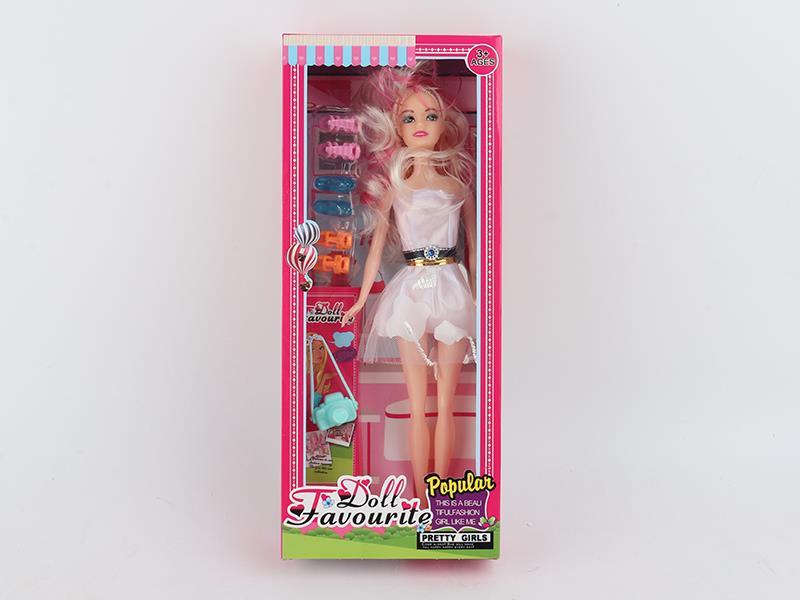 11.5 Inch Solide Body Movable Joint Doll Crystal Shoe Camera