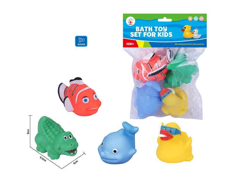 Cute Animals Kids Bath Toy Set