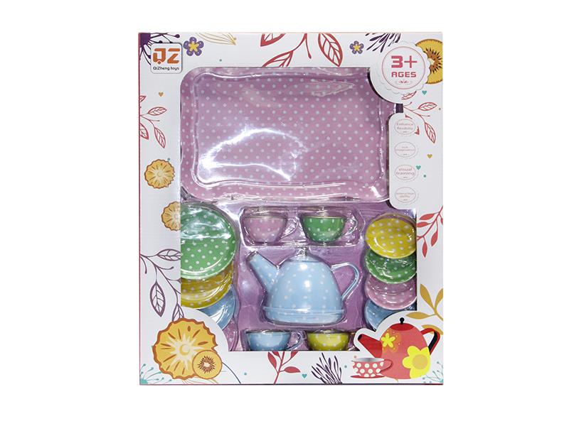 Tinplate Tea Set - Round Dot