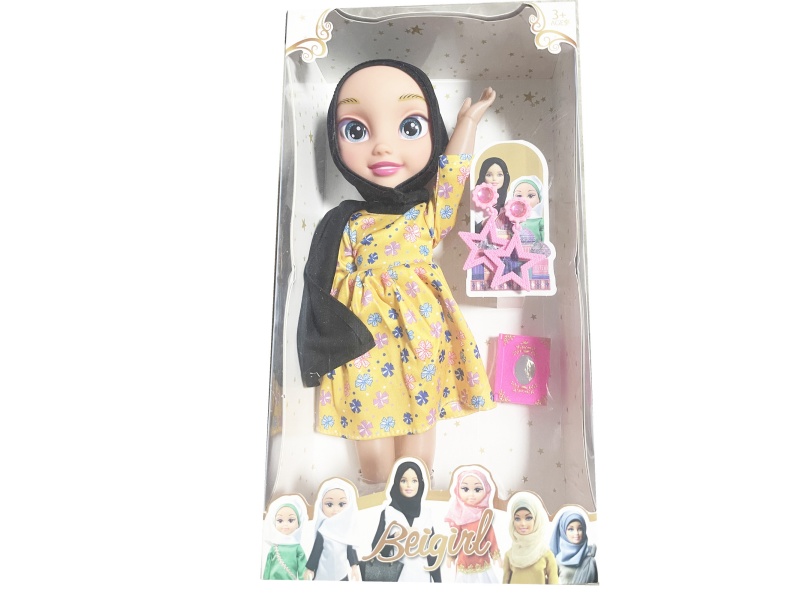 14 "Empty Body Ic Music Glass Eye Muslim Doll (2 Models