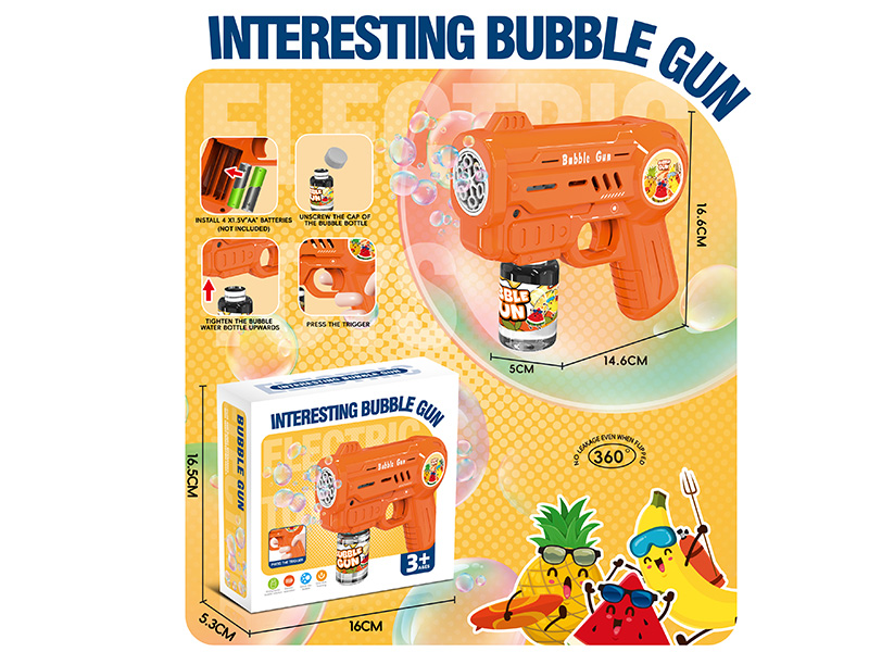 Orange Space Electric Bubble Gun