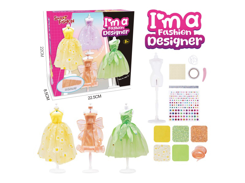 Three Sets Of Diy Handcrafted Fashionable Clothing Design Sets For Girls