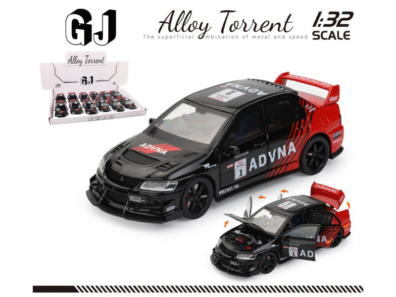 1:32 Mitsubishi Evo(Red And Black Soul) (12Pcs)