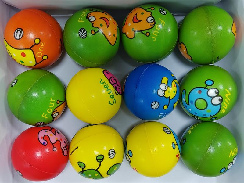 6.3cm Number Bug Pattern PU Ball