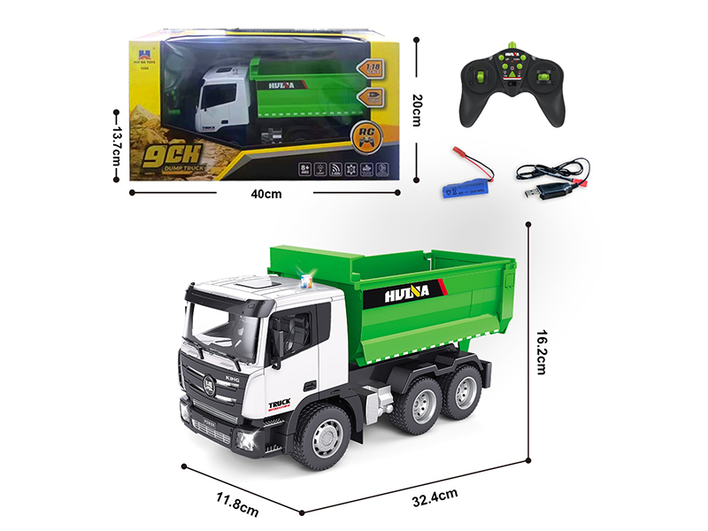 1:18 9Ch R/C Semi-Alloy Dump Truck