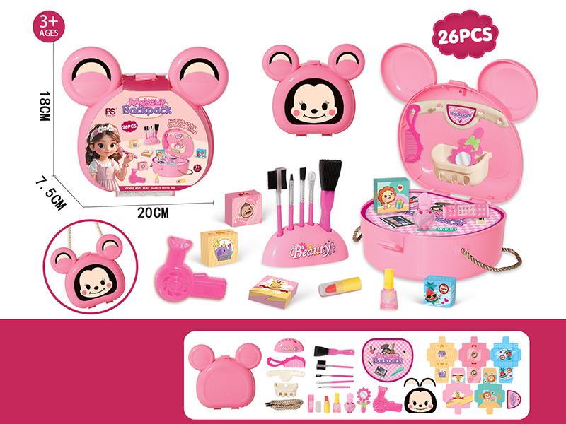 Mickey Mouse Beauty Toy Backpack Play House Toys 26pcs