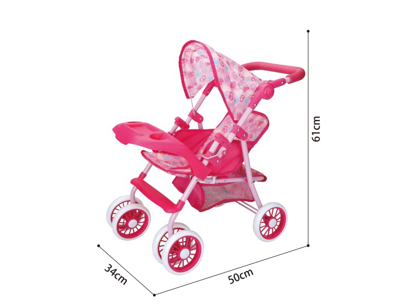 16-Tube Iron Trolley + Swivel Wheels + Adjustable Seat Height + Dining Table