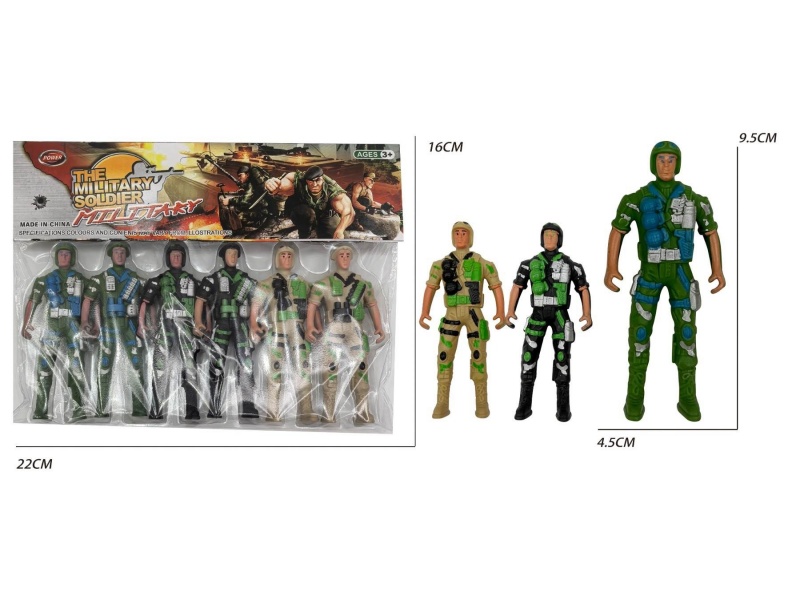 6 Soldiers (Yellow/Green/Black)