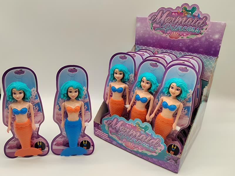 Wind Up Wag Tail Mermaid(Glow In The Dark, 7 Inch)12PCS