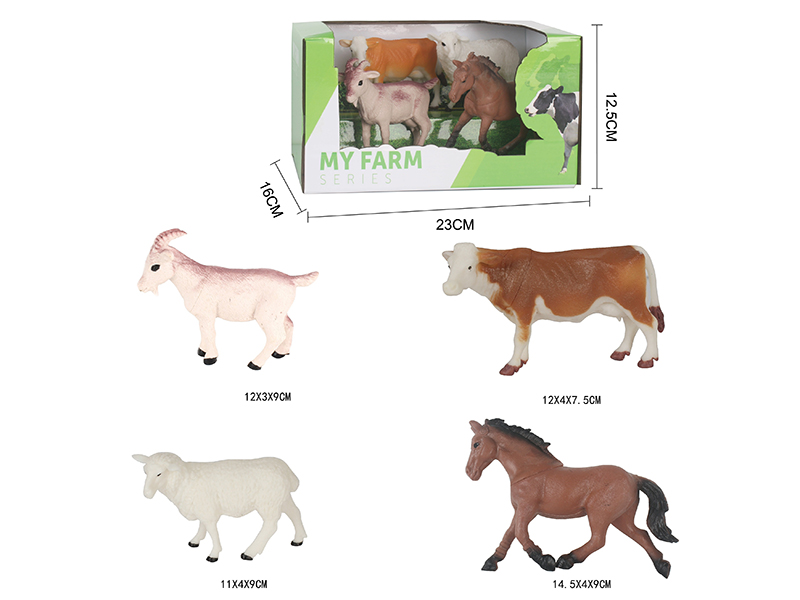 Farm Animal Model Set 4pcs