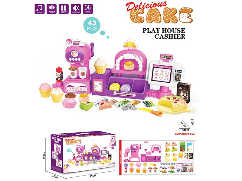 Cake Shop Cashier Pretend Play Toy 43pcs
