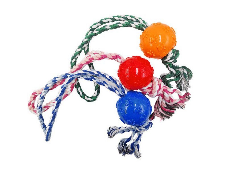 Double-Line Footprint Ball Pet Toy
