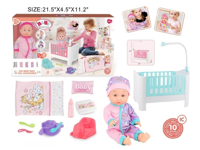 Premium 13 "Fixed Eye Water Doll 10-Sound Ic