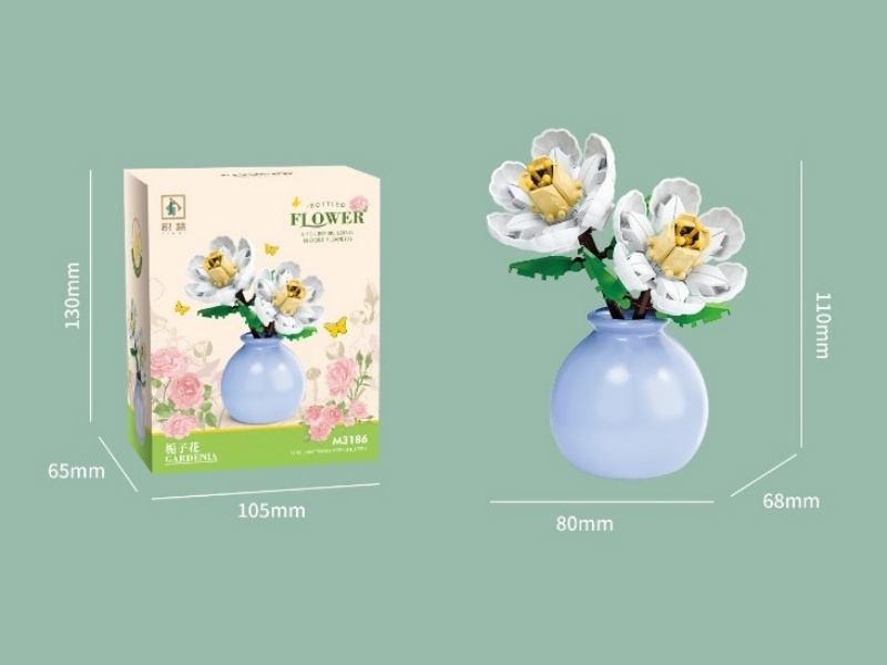 Building Blocks: Gardenia Flower (Flower Arrangement) 120 Pcs