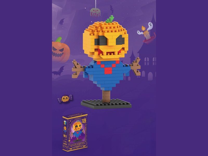 Halloween Series Pumpkin Scarecrow Building Blocks 178 PCS