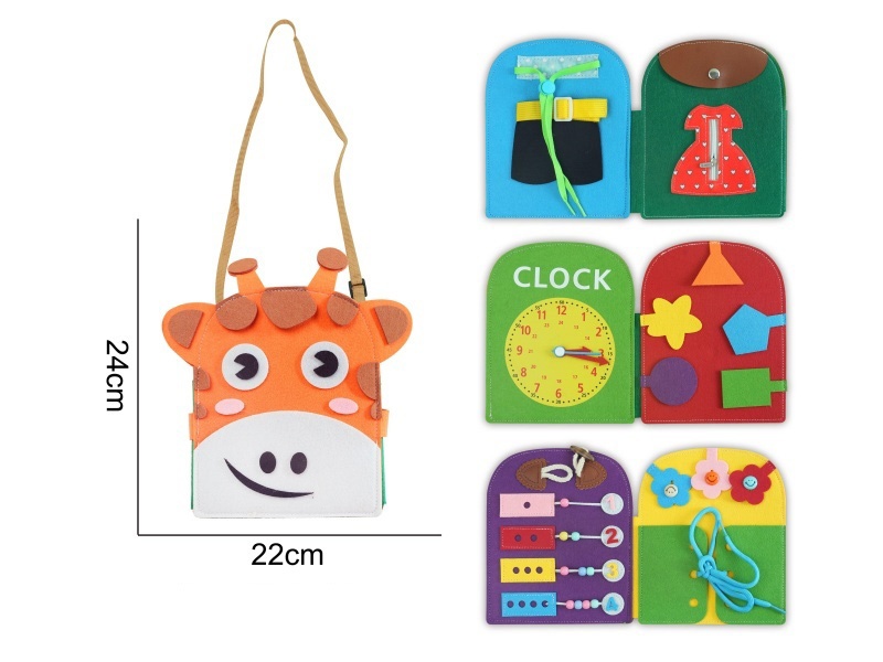 Montessori Early Education And Intelligence For Children - Felt Learning Book - Folding Deer