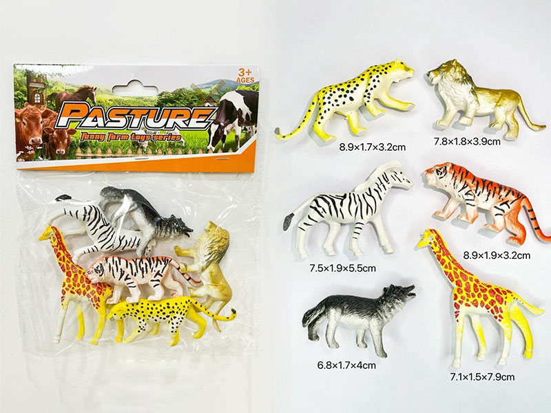6PCS 4" Wild Animals Set