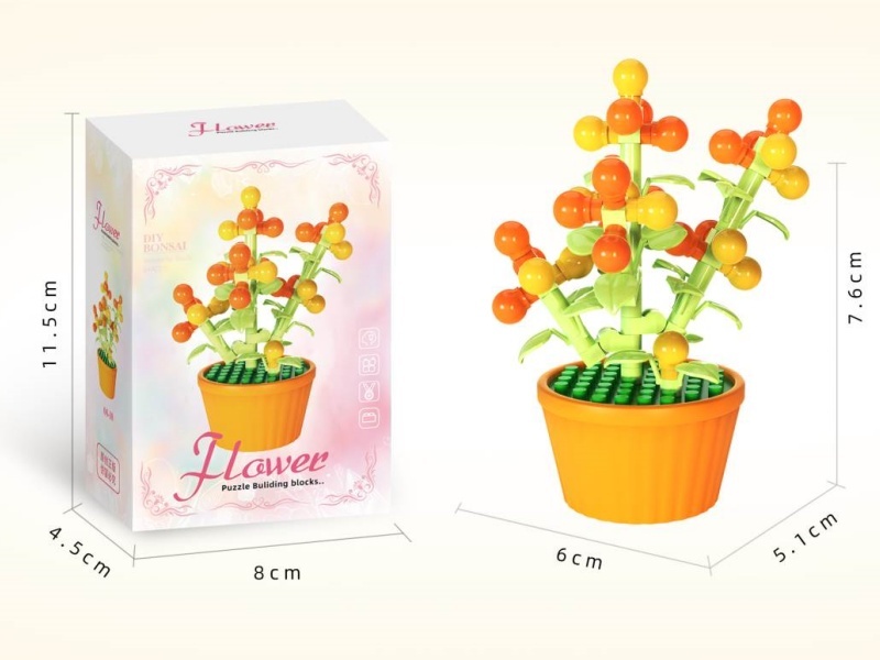 Building Blocks: 80 PCS Of Winter And Spring Fruits