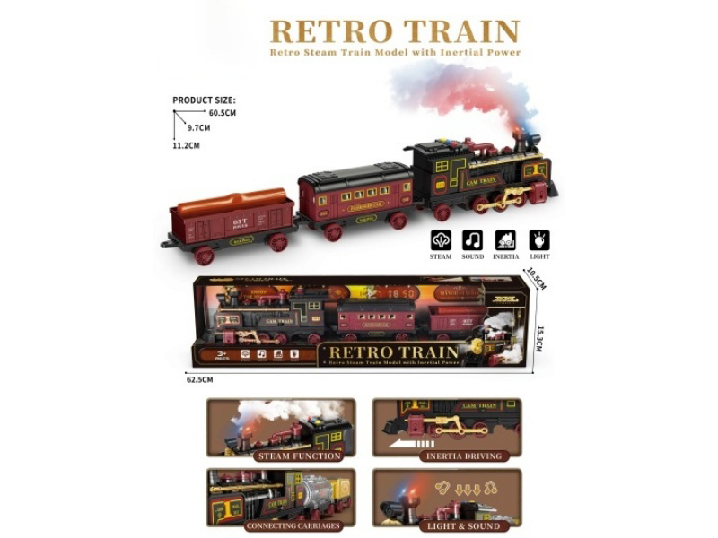 Retro Inertial Steam Spray Train