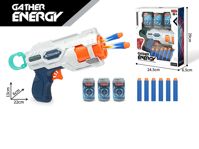 Manual Soft Bullet Gun With Column Target Set