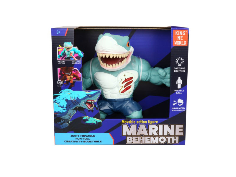 Hard Plastic Large Shark Action Figure
