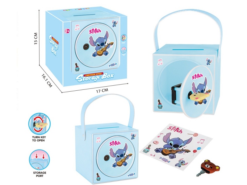 Stitch Is Carrying A Piggy Bank