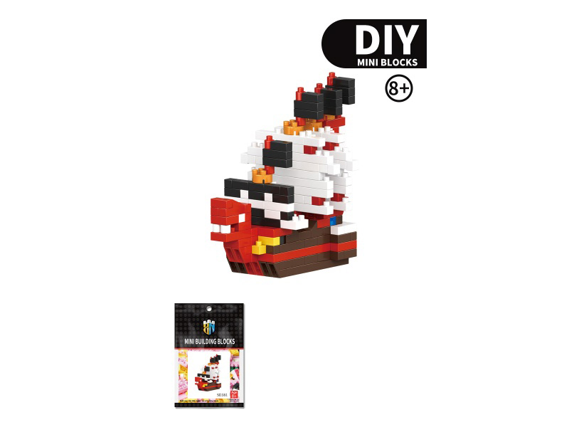 One Piece Ship Series Red-Haired Pirates Building Blocks 196PCS
