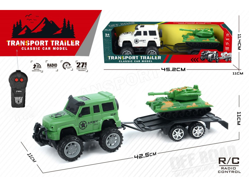 2-Channel Remote Control Off-Road Vehicle Trailer With Tank(Not Included Batteries)