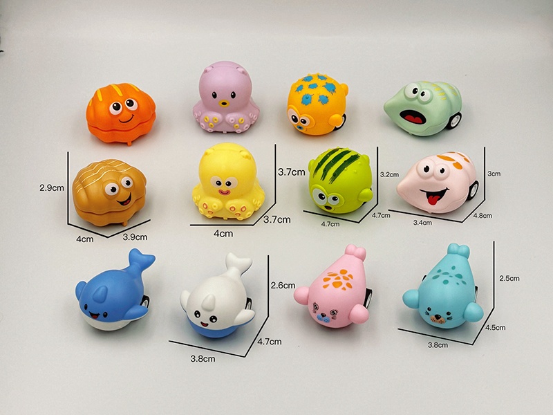Cartoon Marine Animals Pull Back Car