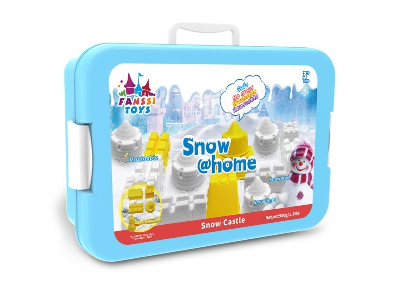Ice and Snow Castle 500g snow +4 castle molds +1 snow tongs + carrying case
