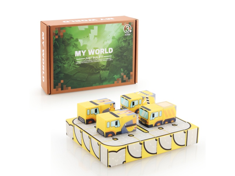 Building Blocks: 2.5Cm Parking Lot (38 Magnetic Blocks)