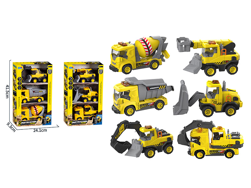 Friction Engineering Truck Set With Sound And Lights