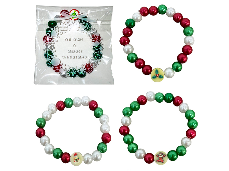 Christmas Polymer Clay Bracelet