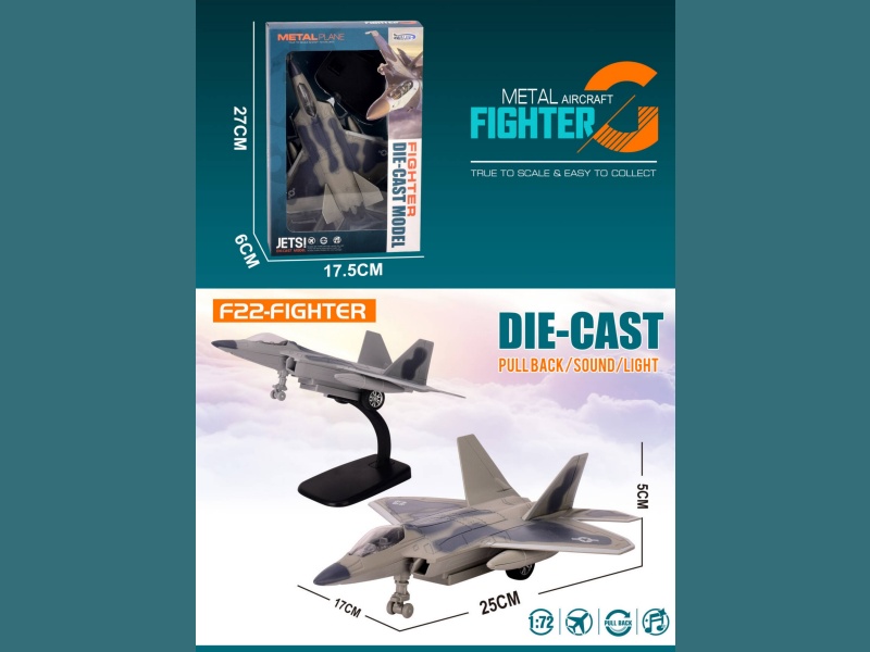 Alloy Rebound F22 Fighter Jet