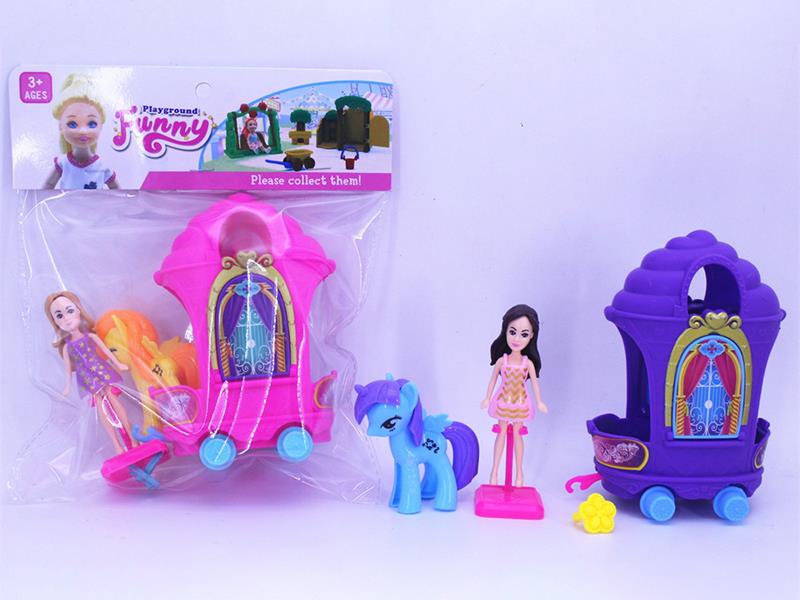 Doll And Carriage Set