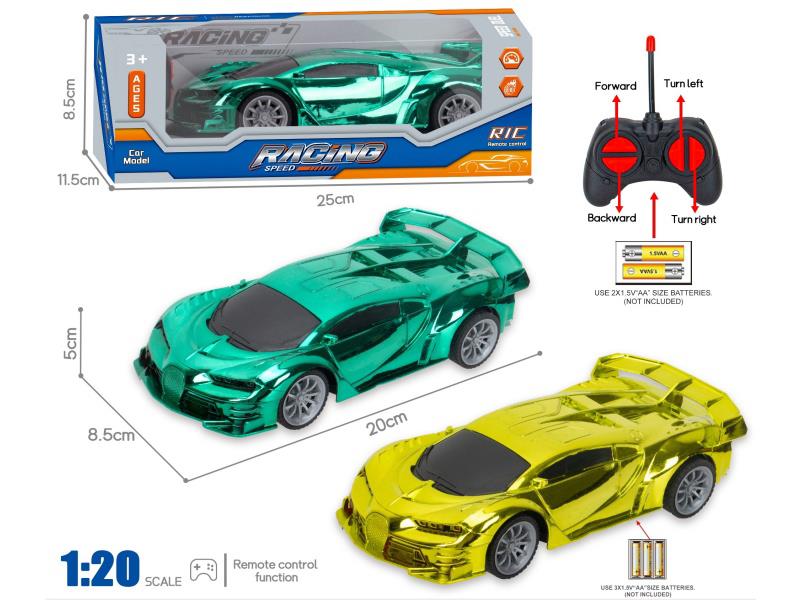 27MHz 1:20 4CH Electroplating Bugatti Remote Control Car(Not Included Batteries)