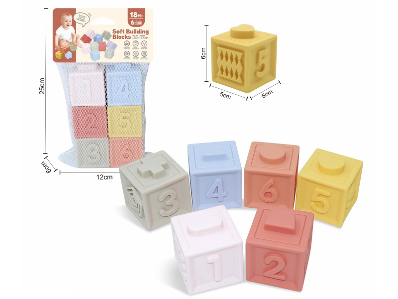 Zodiac & Numbers Soft Building Blocks 6pcs