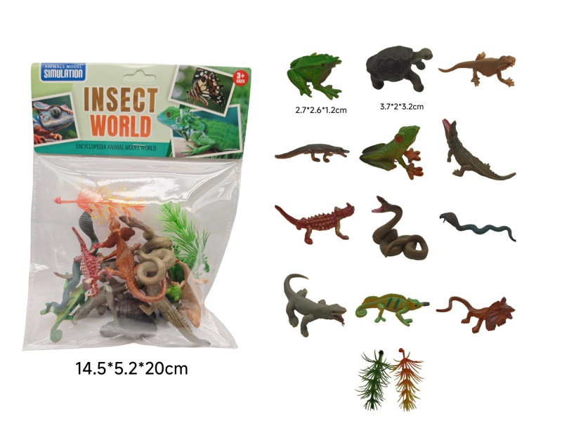 A Set Of 12 Reptiles