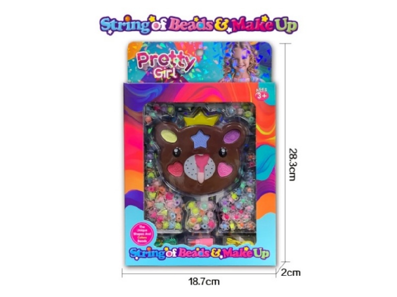 Bear Makeup Transparent Bead Set