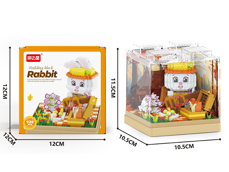 Rabbit Building Blocks 855+pcs