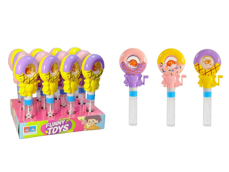 Hand-Cranked Light Snowflake Doughnut (Bubble Stick)